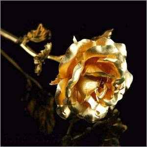 FOMQUAZLI FOMQUAZLI Artificial Golden Rose 24K Golden Rose for Wife Girlfriend Best Gift Valentine Day Surprise Gift for Love Flower for Decorations with Carry Bag  - Image 3