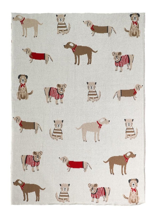 Pluchi Forever Friends Cotton Baby Blanket, Knitted Design, Temperature Regulating, Sleep Friendly Use in All Seasons (Multi Color) - Image 1