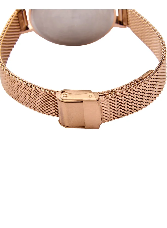 Chumbak TEAL BY CHUMBAK Women's Analog Rose Gold Metal Watch | Stainless Steel Mesh Strap (Carnival Elephant), Black