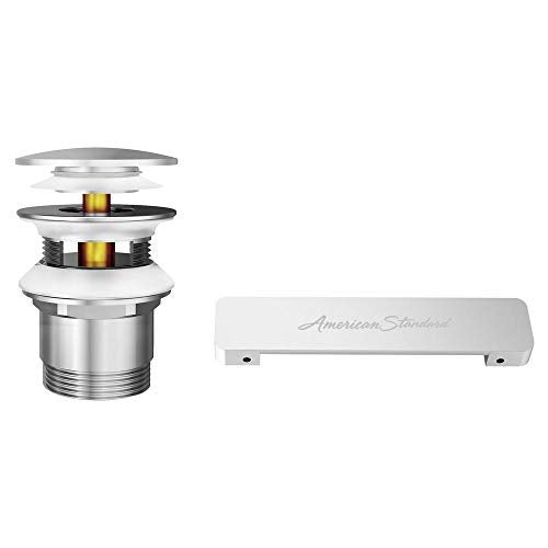 American Standard Metal 1680100.295 Freestanding Bathtub Overflow Cover And Drain Kit, Brushed Nickel - Image 1
