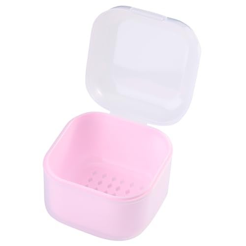 Fspronail 1Pcs Nail Tool Sterilizer, Nail Drill Bits Cleaning Box Disinfection Container For Nail Art Accessories Manicure Sterilization Tray Salon Supplies Sterilizer Cup With Drain Basket (pink) - Image 1