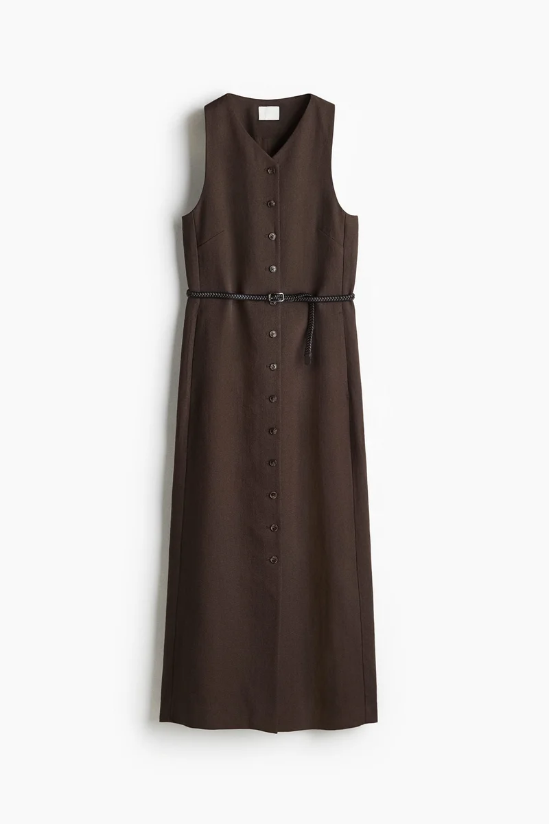 H&M Belted button-front dress