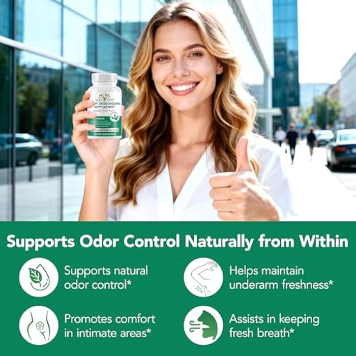 ZODENIS Body Deodorizing Supplement,Chlorophyll Capsules for Body Odor, Fresh Breath,Chlorophyll Capsules Supports Immunity and Digestion,for Men & Women,Vegan(120 Caps) - Image 2