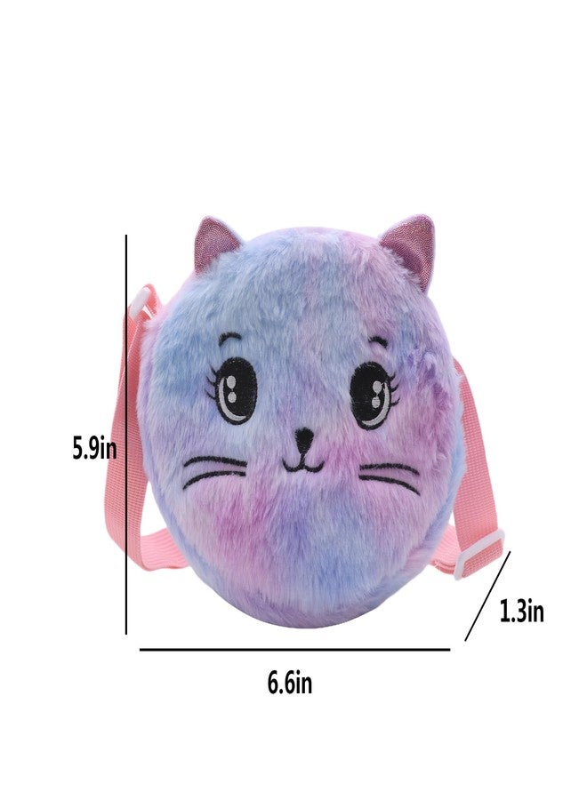 Amamcy Cute Cat Shoulder Bag for Women Small Flulffy Cat Crossbody Purse Animal Plush Satchel Cartoon Daypack Kawaii Purse - Image 4