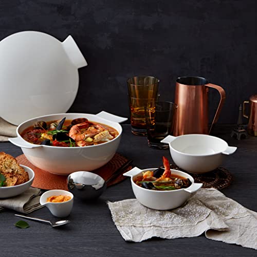 Villeroy & Boch Soup Passion Individual Tureen, Premium Porcelain, Made in Germany, Handled Soup Bowl for 1, 19.75 oz Capacity, 7 in, Creamy White - Image 3