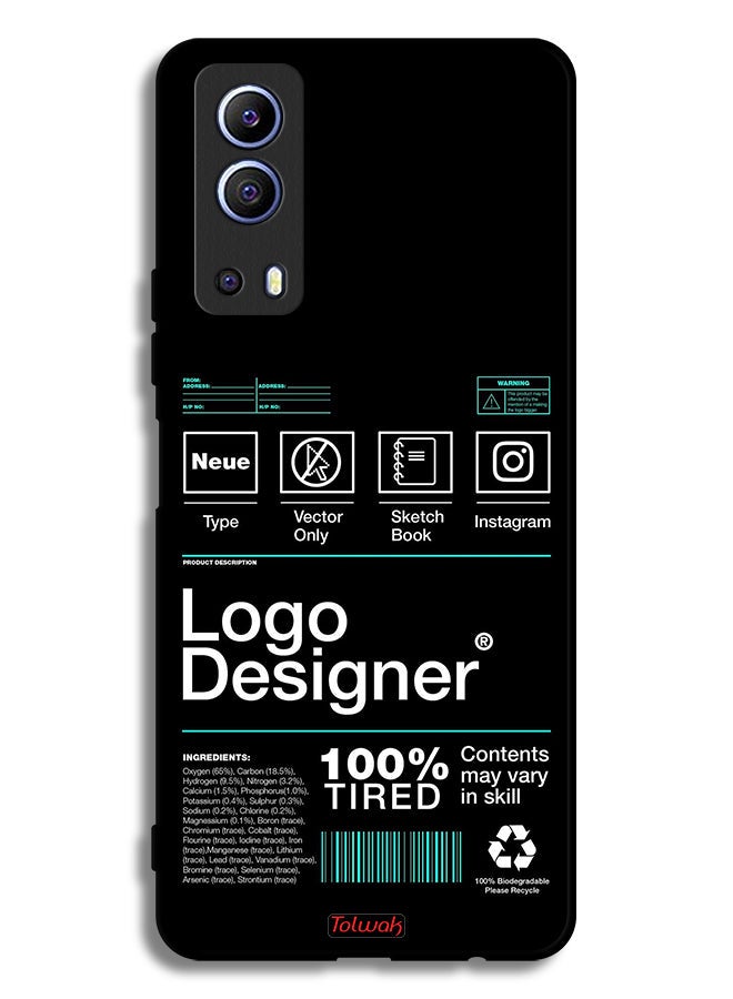 Tolwak Vivo Y72 5G Protective Case Cover Logo Designer Sticker - Image 2