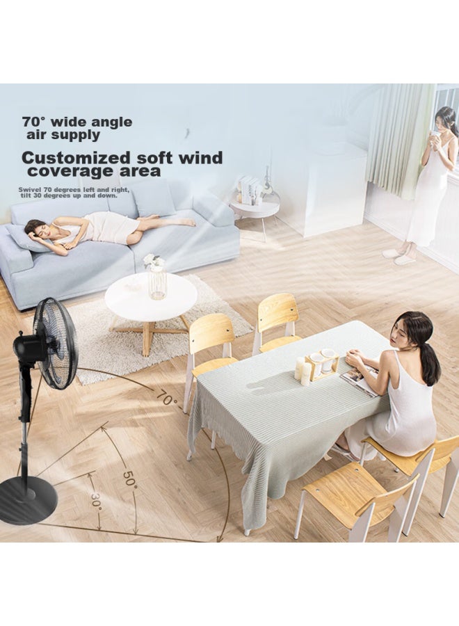 Airmate Five-blade Household Electric Fan, High Airflow, Desktop Or Floor Fan, Quiet Operation, Energy-efficient, Air Circulation, Small Fan With Timer, Dorm Cooling Fan, Fsw65t2-5 - Image 3