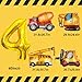 Tagberoy Construction Birthday Party Supplies 4 Year Old Large Construction Balloons 40Inch Gold Number 4 Balloon Construction Truck Foil Balloons for Boys 4th Construction Birthday Party Decorations - Image 4