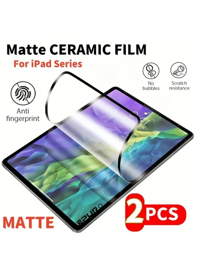 2 Pack Matte Ceramic Screen Protector for iPad Pro 11 Inch HD Anti Glare Scratch Resistant - Image 2