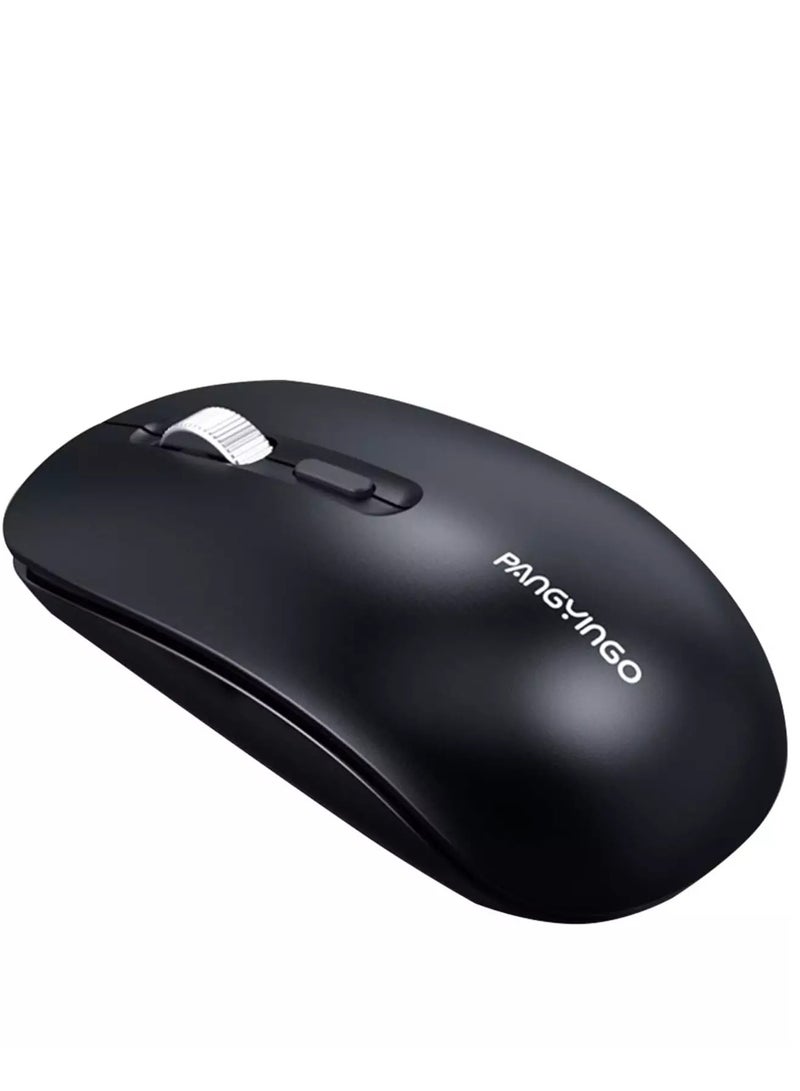 Pangyingo Rechargeable Wireless Mouse - With Silent Clicks - Metal Scroll Wheel - DPI Button - 1600 DPI - Image 1