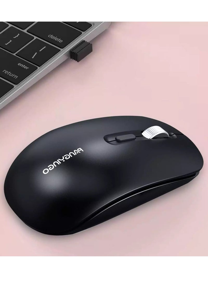 Pangyingo Rechargeable Wireless Mouse - With Silent Clicks - Metal Scroll Wheel - DPI Button - 1600 DPI - Image 4