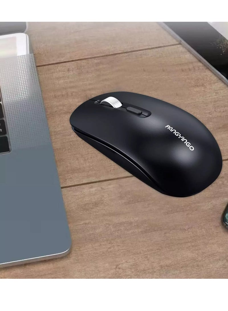 Pangyingo Rechargeable Wireless Mouse - With Silent Clicks - Metal Scroll Wheel - DPI Button - 1600 DPI - Image 5