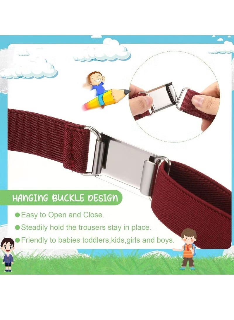 Bukela 3 Pieces Kids Magnetic Buckle Belt Adjustable Fashion Belts with Silver Square Buckle for Boys Girls  - Image 3