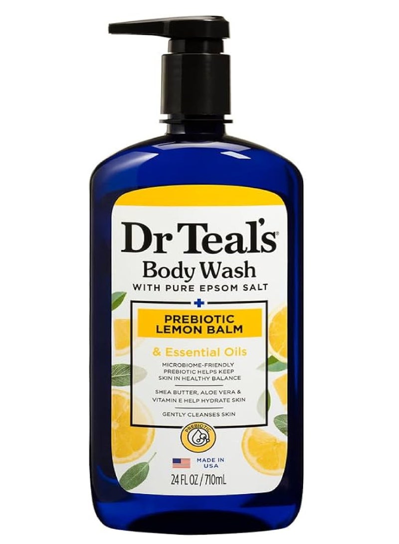 Dr. Teals DR.TEALS PREBIOTIC LEMON BALM & ESSENTIAL OILS BODY WASH 710ML