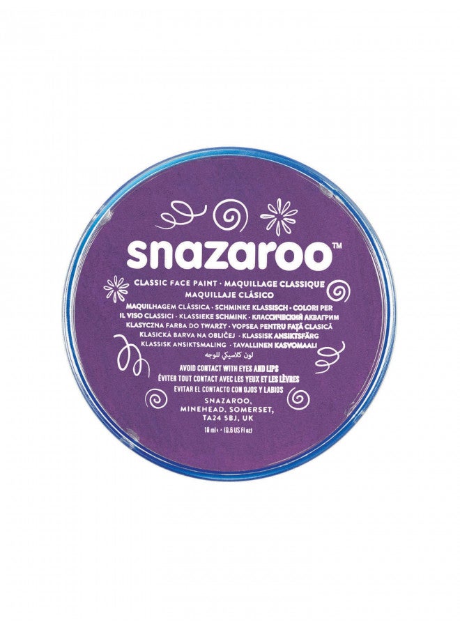 Snazaroo طلاء وجه وجسم سنزارو الكلاسيكي، 18.8 جرام (0.66 أونصة) وعاء، بنفسجي - Image 3