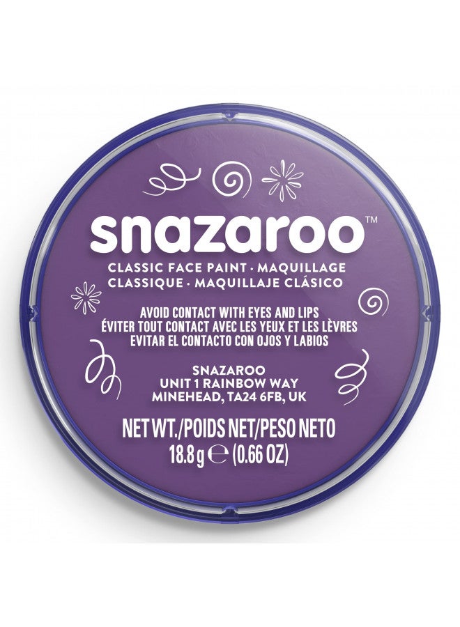 Snazaroo طلاء وجه وجسم سنزارو الكلاسيكي، 18.8 جرام (0.66 أونصة) وعاء، بنفسجي - Image 1