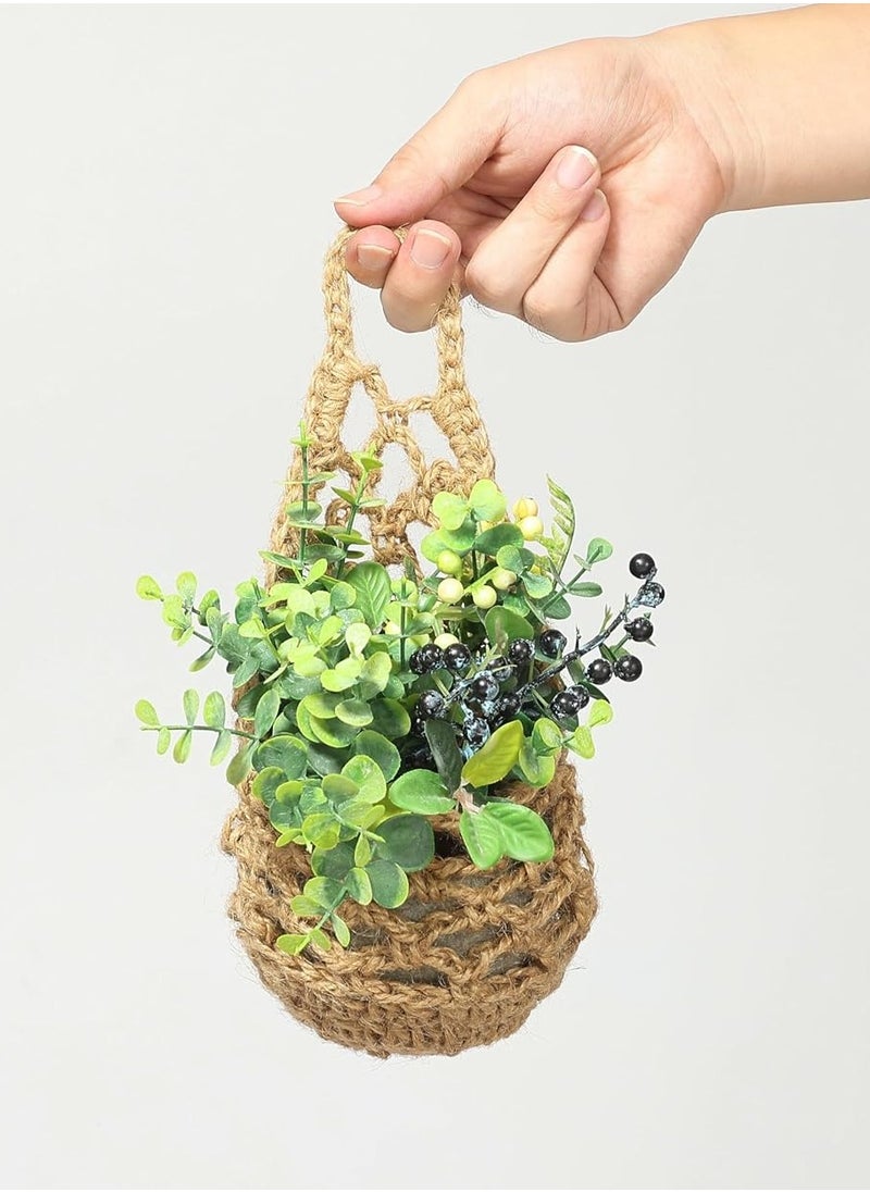 Antikiano 3 Pack Hanging Planter for 4 inch Pot, Wall Planters for Indoor Plants | Plant Hanger, Wall Macrame Plant Hanger (Jute, 3PK)  - Image 4