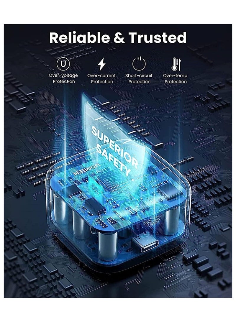 MUNTAQI USB C charger and plug for ipad Pro, 20W Wall Fast Charger with 6.6FT USB C Fast Charging Cable Compatible for iPad Pro 12.9 5/4/3 Gen iPad Pro 11 3/2/1 Gen iPad Air 5,Galaxy S22/Note20 - Image 5