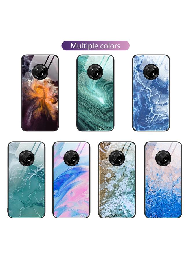 اس-توب جراب لهاتف Huawei Enjoy 20 Plus 5G جراب هاتف زجاجي واقي بنمط رخامي - Image 2