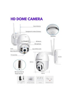 LONAAR LONAAR IP66 1080p Wireless WiFi IP CCTV Security Camera with External Flash 2 Way Audio Color Night Vision Smart Net Camera  - Image 2