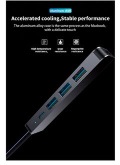 glassology 5-in-1 Type C Hub Adapter with 4K@60HZ HDMI USB-C Multiport Converter 3 USB Ports, USB C PD 5Gbps Data Transfer Ports Compatible For MacBook Pro Air M3 M2 M1 iPad Pro M4 iPhone 16 15 Pro Pro Max Lenovo Dell HP Pro/Air M1 2022, iPad Pro 2022,  - Image 3