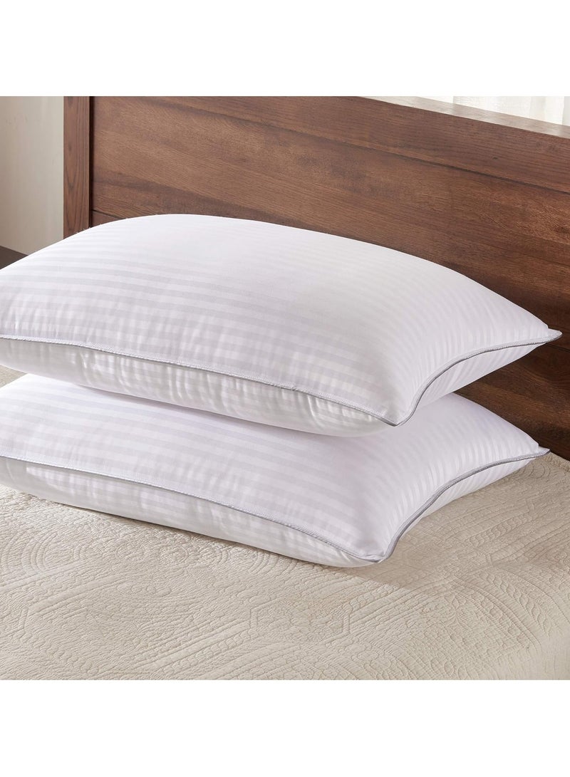 Basic Beyond King Size Bed Pillow - 2 Pack Hotel Collection Super Soft Down Alternative Pillow for Sleeping, 20x36 Inches