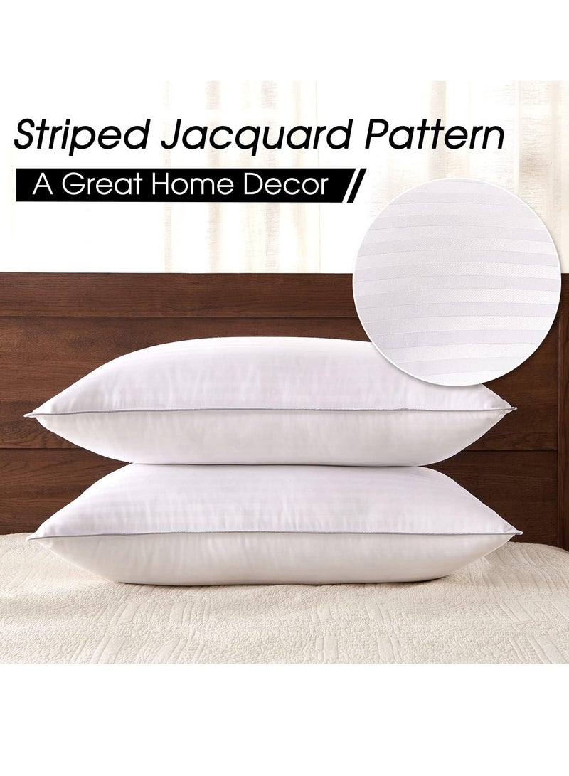 Basic Beyond King Size Bed Pillow - 2 Pack Hotel Collection Super Soft Down Alternative Pillow for Sleeping, 20x36 Inches