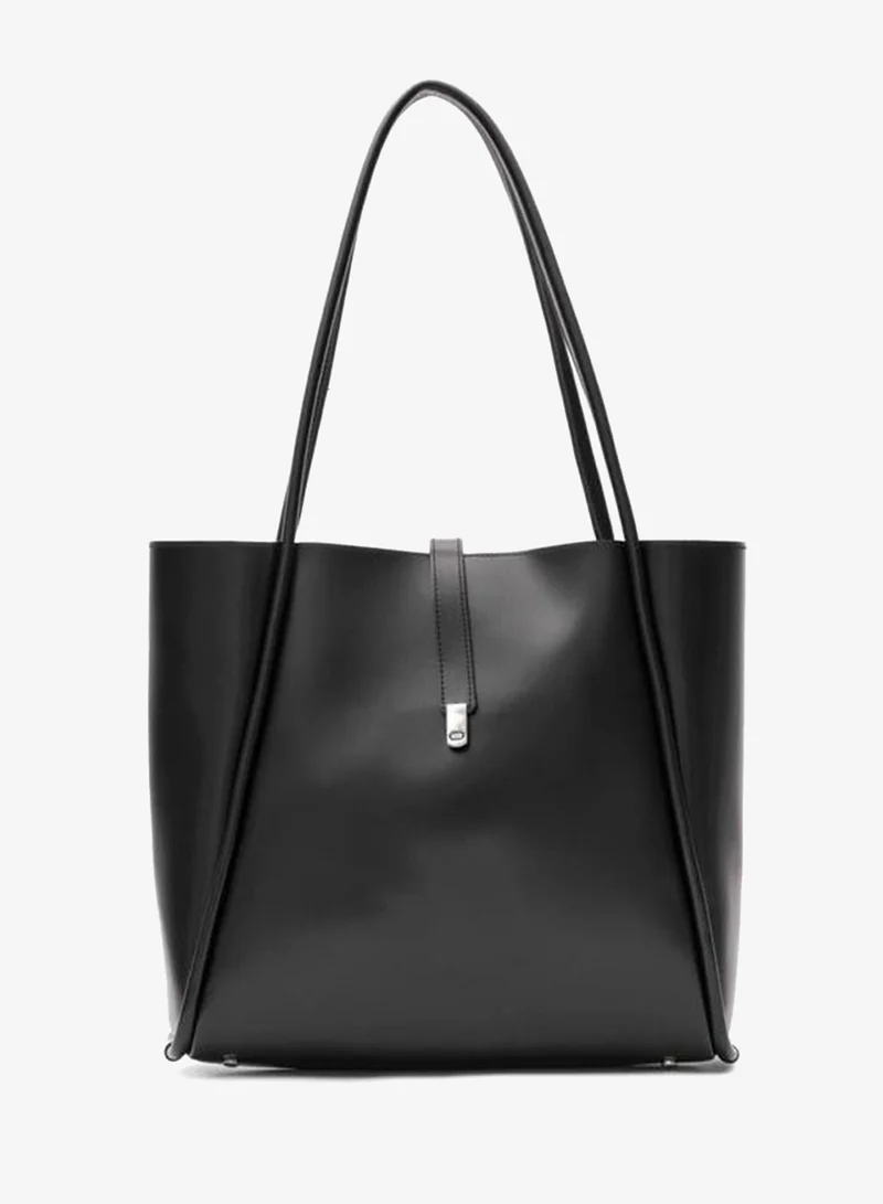Shule Bags Black Chester Locked Shoulder Bag.