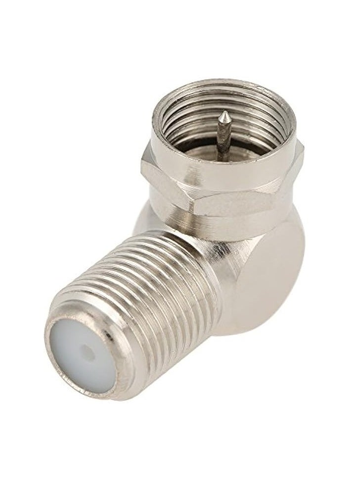 erorex - 90 Degree Coax Adapter Connector, 5pcs TV Antenna Male To F-type Female Right Angle Cable Connector Adapter Set - Image 1
