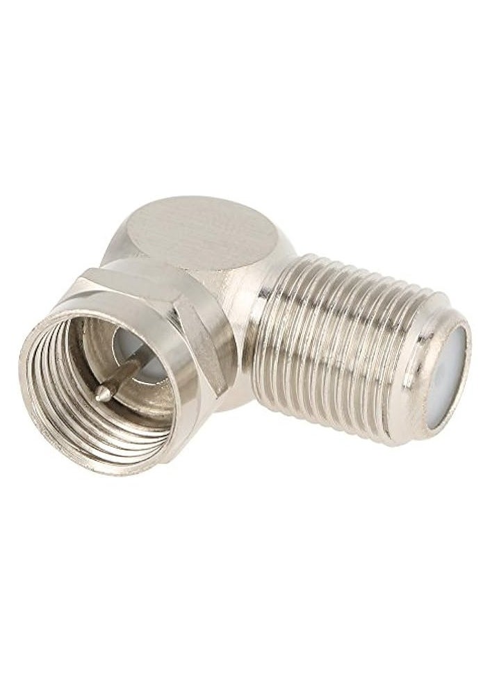 erorex - 90 Degree Coax Adapter Connector, 5pcs TV Antenna Male To F-type Female Right Angle Cable Connector Adapter Set - Image 1