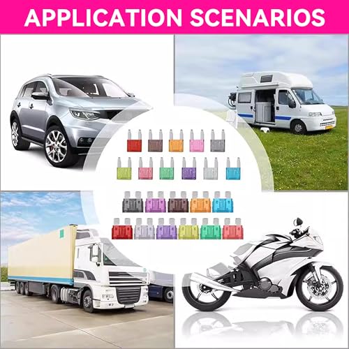 Couslcd 306PCS Car Fuse Assortment Kit, Mixed Vehicle Blade Fuses, Standard & Mini & Low Profile Mini Fuse-2A 5A 7.5A 10A 15A 20A 25A 30A 35A, Car Replacement Accessories for Most Vehicle - Image 5