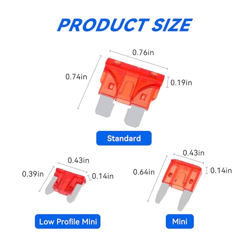 Couslcd 306PCS Car Fuse Assortment Kit, Mixed Vehicle Blade Fuses, Standard & Mini & Low Profile Mini Fuse-2A 5A 7.5A 10A 15A 20A 25A 30A 35A, Car Replacement Accessories for Most Vehicle - Image 2