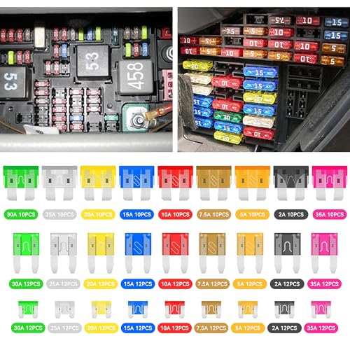 Couslcd 306PCS Car Fuse Assortment Kit, Mixed Vehicle Blade Fuses, Standard & Mini & Low Profile Mini Fuse-2A 5A 7.5A 10A 15A 20A 25A 30A 35A, Car Replacement Accessories for Most Vehicle - Image 3