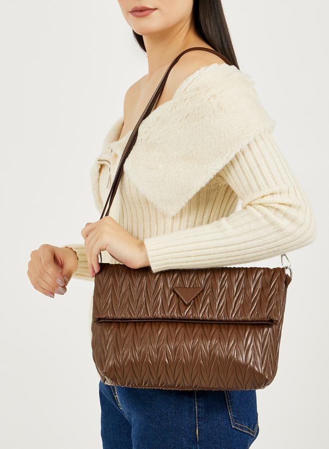 Styli Quilted Crossbody Bag with Chain Strap  - Image 2