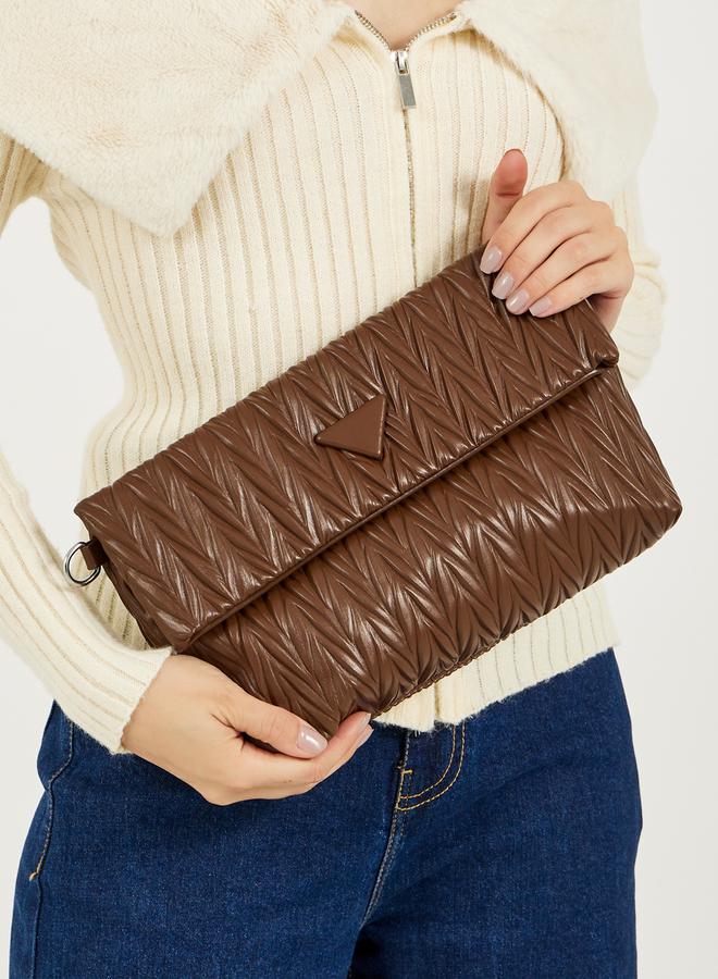 Styli Quilted Crossbody Bag with Chain Strap  - Image 4