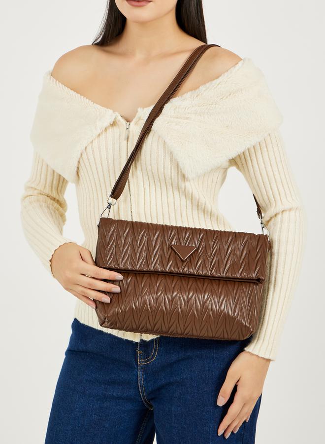 Styli Quilted Crossbody Bag with Chain Strap  - Image 3