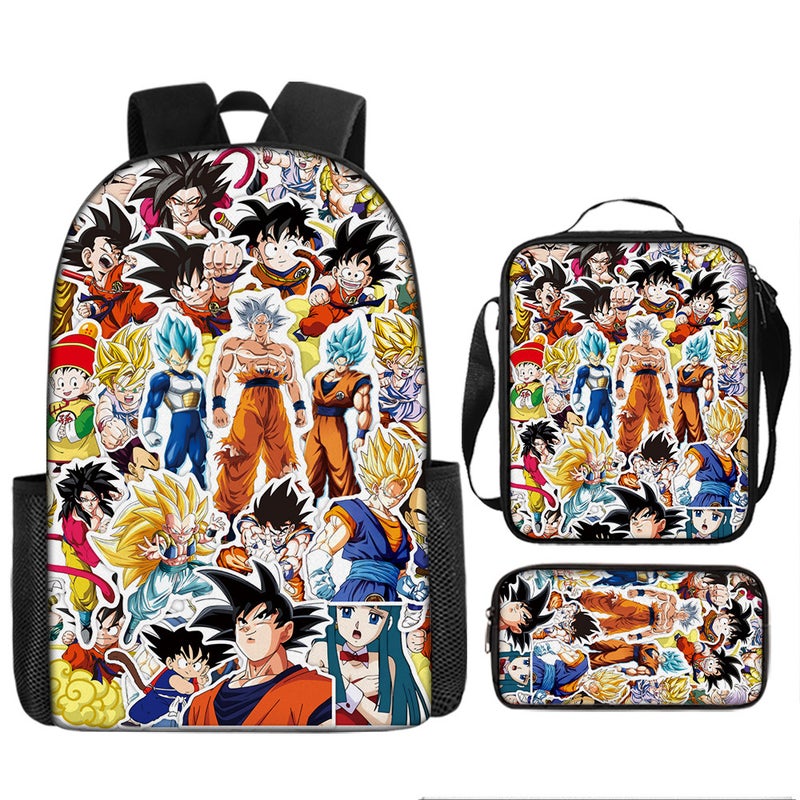 'S New Anime Cartoon Printed Backpack, Primary And Secondary School Student School Bag, Shoulder Bag, Pencil Bag Three-Piece Set - Image 1