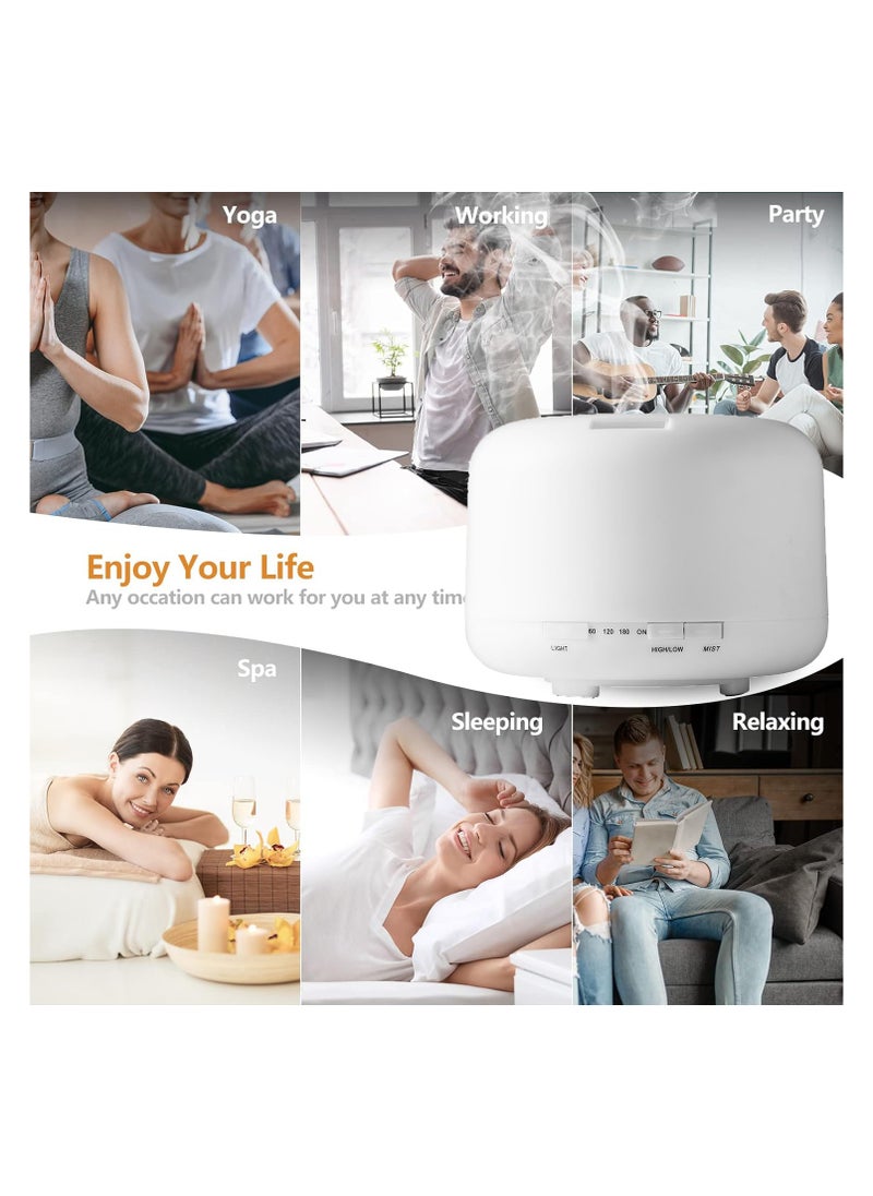 500ml Essential Oil Diffuser with Bluetooth Speaker 7 Color Night Light with Remote Control,