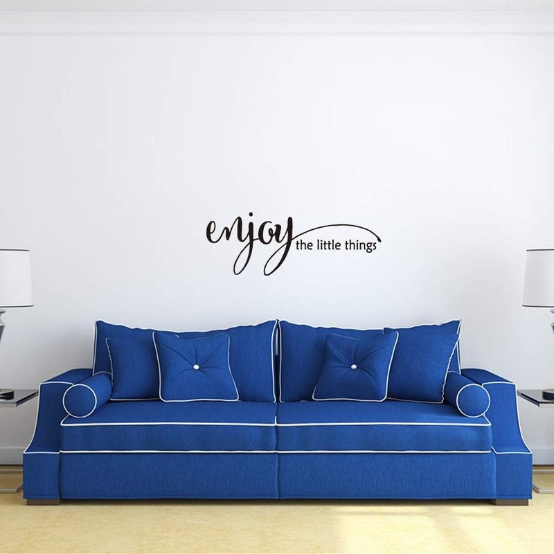 MOVANKRO Enjoy The Little Things  Pure Balck Vinyl Wall Decal Quotes Art Letters Handwriting Room Dcor Motto Words Nursery Inspirational Sayings Living Room Decoration - Image 4