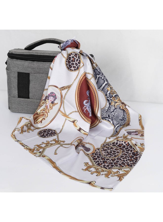 High-grade Silk Scarf Custom Logo Scarf Children's High-grade Silk Printing Small Square Scarf Hair Band Manufacturers