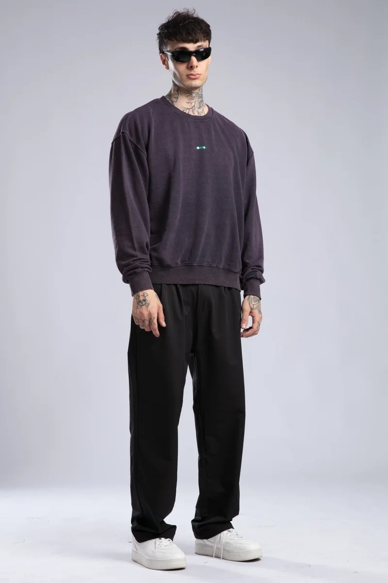 Catch Minimalist Logo Print Washed Sweatshirt