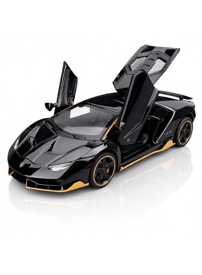 Lamborghini Centenario LP770-4 Concept – Premium Black and Gold  Diecast Model Car with Opening Gullwing Doors, Perfect for Gifts, Office Desk Decoration, Kids’ Rooms, and Collectors - Image 1