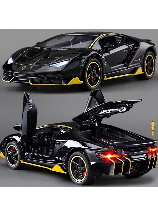 Lamborghini Centenario LP770-4 Concept – Premium Black and Gold  Diecast Model Car with Opening Gullwing Doors, Perfect for Gifts, Office Desk Decoration, Kids’ Rooms, and Collectors - Image 4