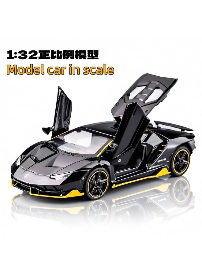 Lamborghini Centenario LP770-4 Concept – Premium Black and Gold  Diecast Model Car with Opening Gullwing Doors, Perfect for Gifts, Office Desk Decoration, Kids’ Rooms, and Collectors - Image 5