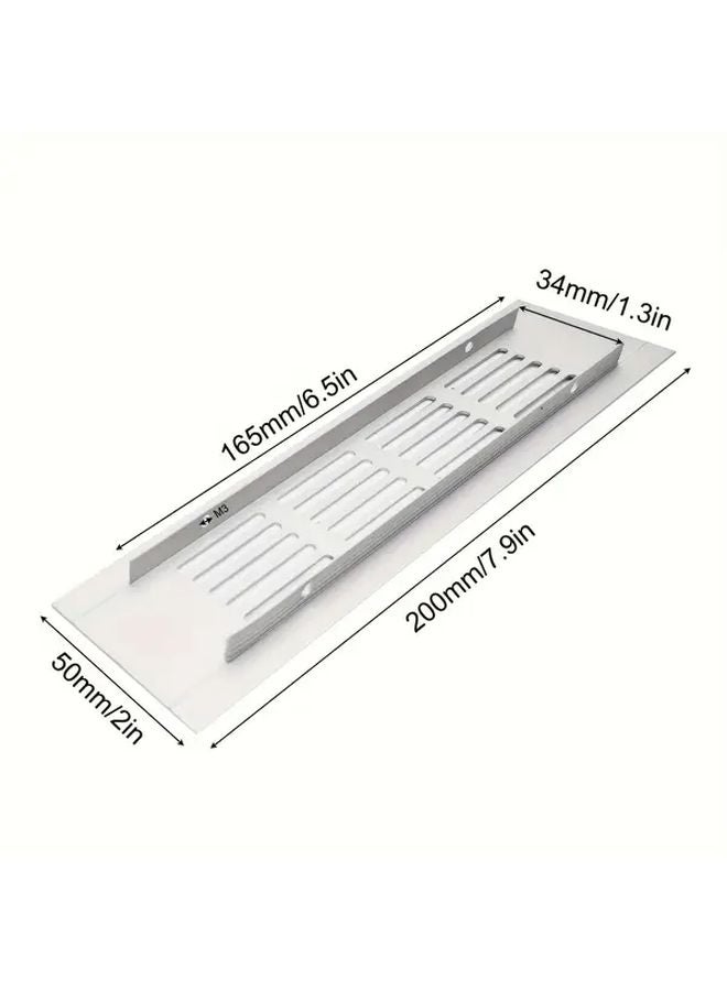 2pcs 200x50mm Rectangular Aluminum Vent Cover Grille For Cabinet Shoe Cabinet - Image 3