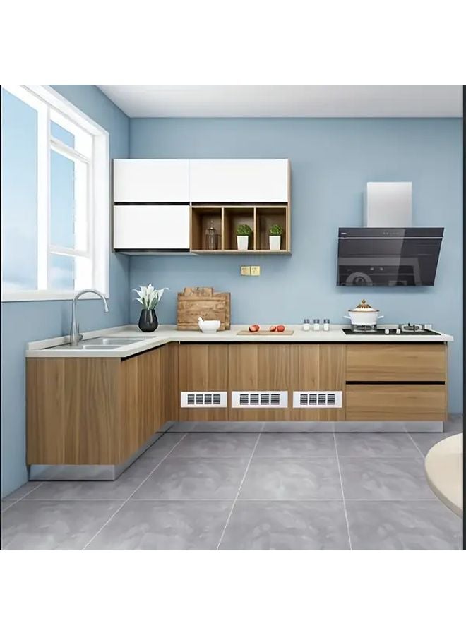 2pcs 200x50mm Rectangular Aluminum Vent Cover Grille For Cabinet Shoe Cabinet - Image 4