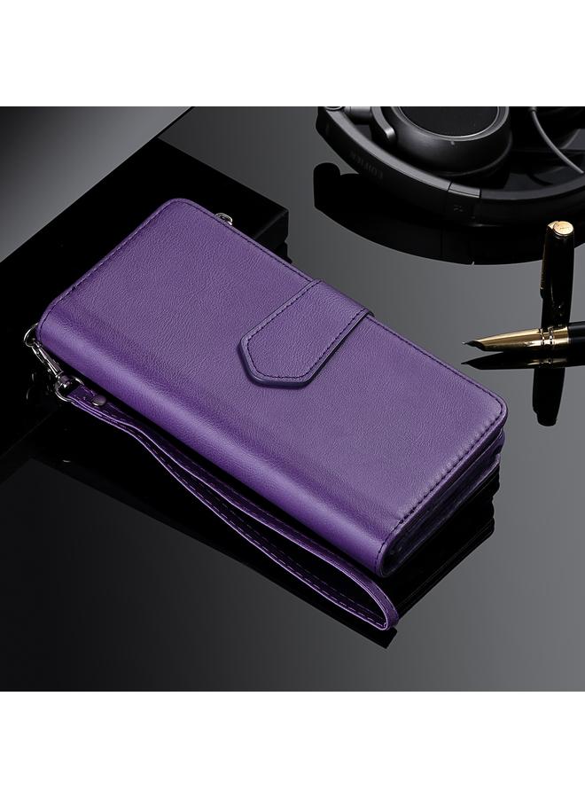 S-TOP Case For iPhone 16 Pro Max Solid Color 2 in 1 Zipper Shockproof Phone Case - Image 2