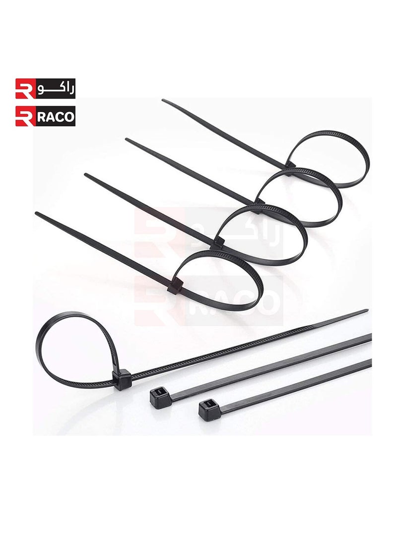 RACO Multi-Purpose Nylon Cable Ties Pack of 100 - Black - Image 2
