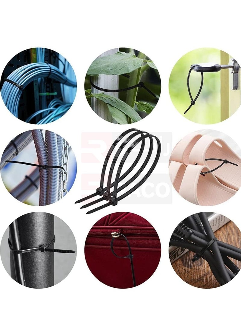 RACO Multi-Purpose Nylon Cable Ties Pack of 100 - Black - Image 3