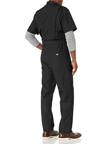 Dickies Mens Short-Sleeve Overalls and Coveralls Workwear Apparel, Black, Large Short US - Image 2
